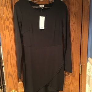 Tobi black long sleeve mini dress